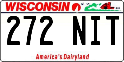 WI license plate 272NIT