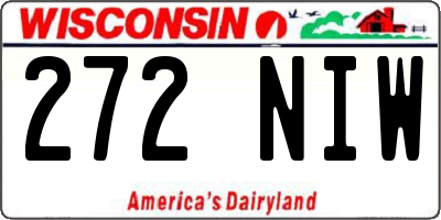 WI license plate 272NIW