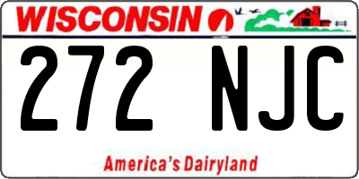 WI license plate 272NJC