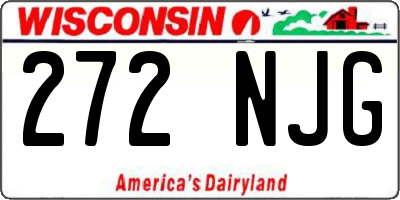 WI license plate 272NJG