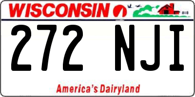 WI license plate 272NJI