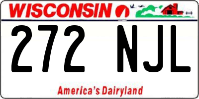 WI license plate 272NJL