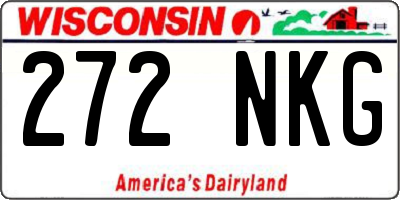 WI license plate 272NKG