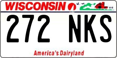 WI license plate 272NKS