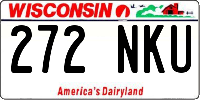 WI license plate 272NKU