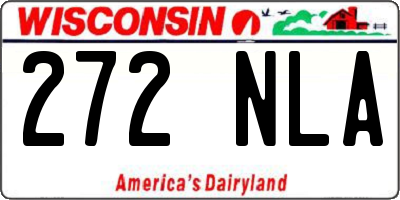 WI license plate 272NLA