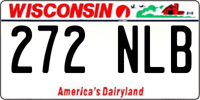 WI license plate 272NLB