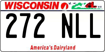 WI license plate 272NLL