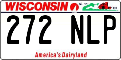 WI license plate 272NLP