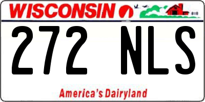 WI license plate 272NLS