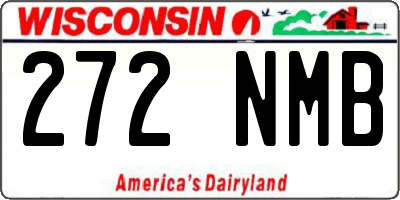 WI license plate 272NMB