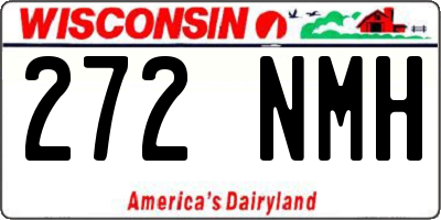 WI license plate 272NMH