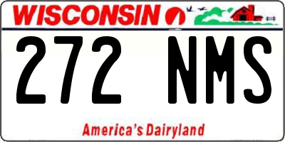 WI license plate 272NMS