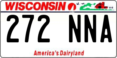 WI license plate 272NNA