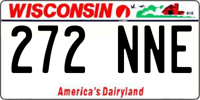 WI license plate 272NNE