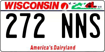 WI license plate 272NNS