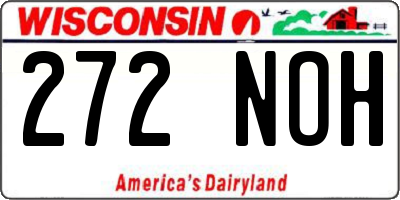 WI license plate 272NOH