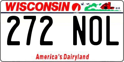 WI license plate 272NOL