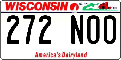 WI license plate 272NOO