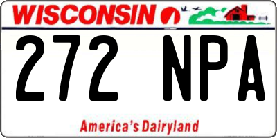 WI license plate 272NPA