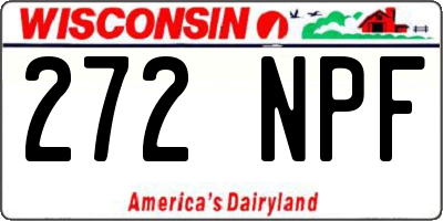 WI license plate 272NPF