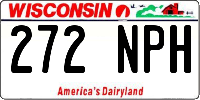 WI license plate 272NPH