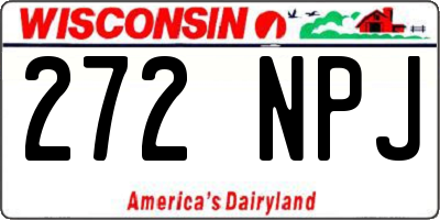 WI license plate 272NPJ