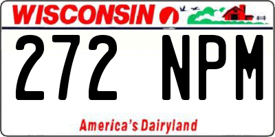 WI license plate 272NPM