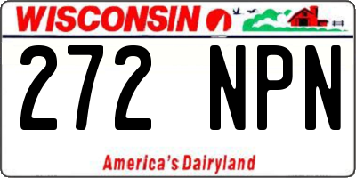 WI license plate 272NPN