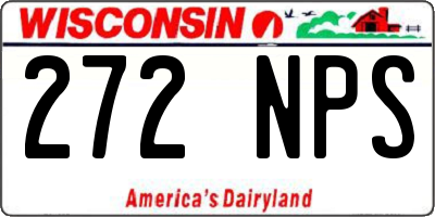 WI license plate 272NPS