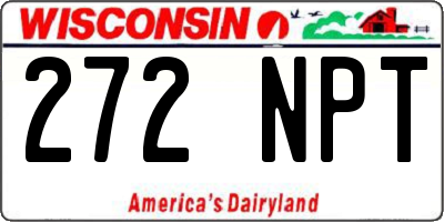 WI license plate 272NPT