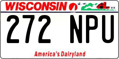 WI license plate 272NPU