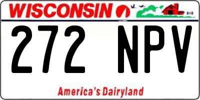 WI license plate 272NPV