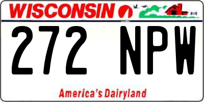 WI license plate 272NPW