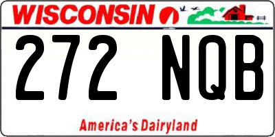 WI license plate 272NQB