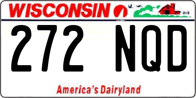 WI license plate 272NQD
