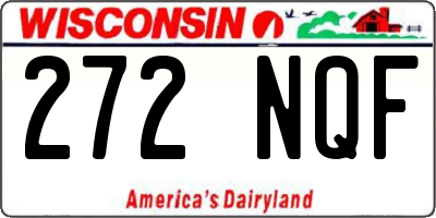 WI license plate 272NQF