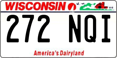 WI license plate 272NQI