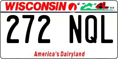 WI license plate 272NQL