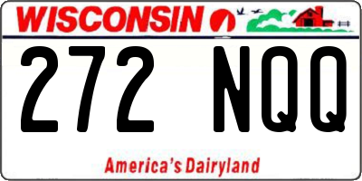 WI license plate 272NQQ