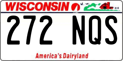 WI license plate 272NQS