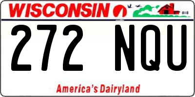 WI license plate 272NQU