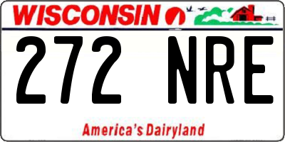 WI license plate 272NRE