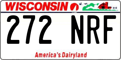 WI license plate 272NRF