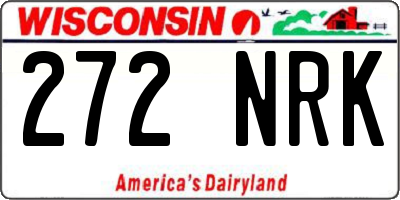 WI license plate 272NRK