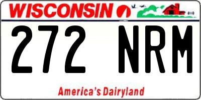 WI license plate 272NRM