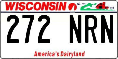 WI license plate 272NRN