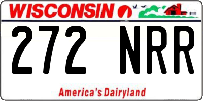 WI license plate 272NRR