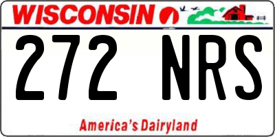 WI license plate 272NRS