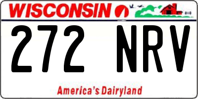 WI license plate 272NRV